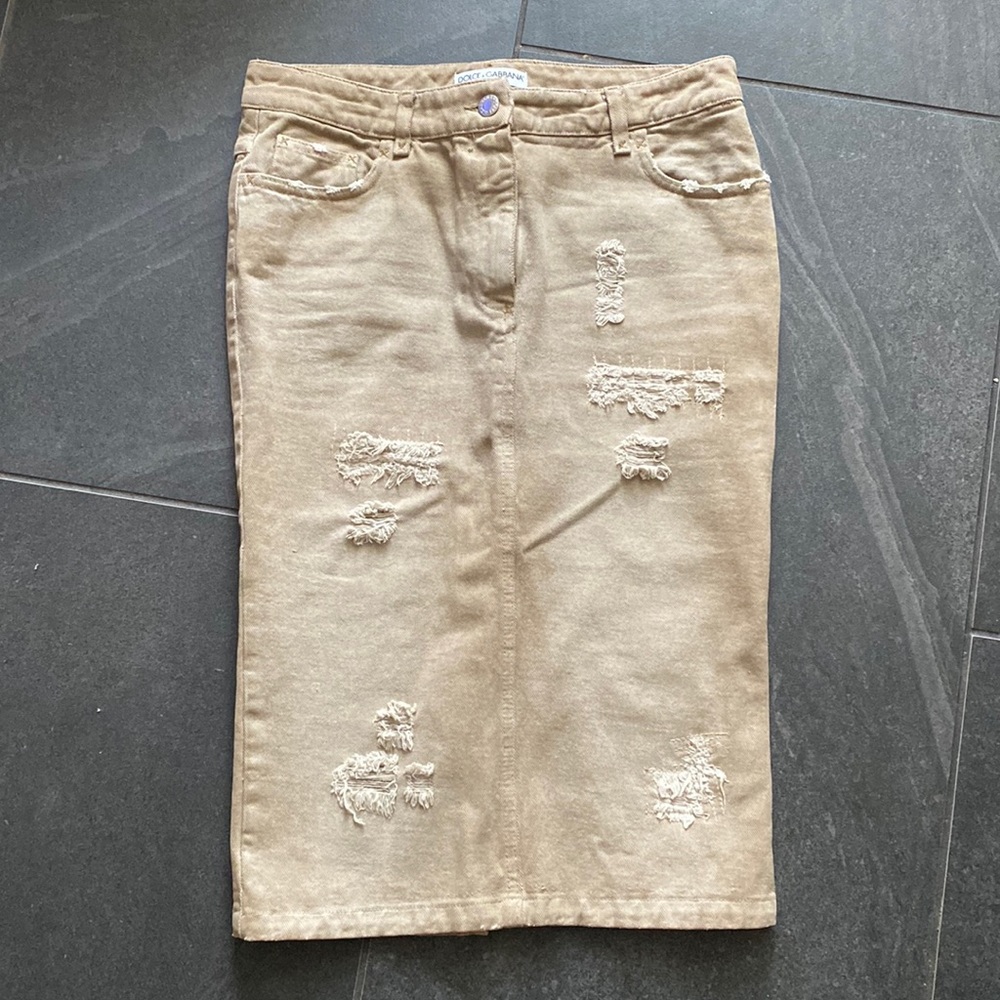 Dolce & Gabbana Fitted Stretch Designer Pencil Skirt